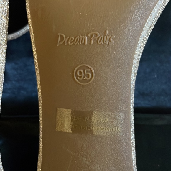 DREAM PAIRS Women's Glitter Gold Ankle Strap High Stiletto Heels Pumps Heel - Picture 14 of 14